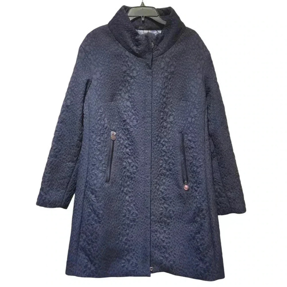 Creenstone Women Long Coat Blue Size 44 - Picture 2 of 10